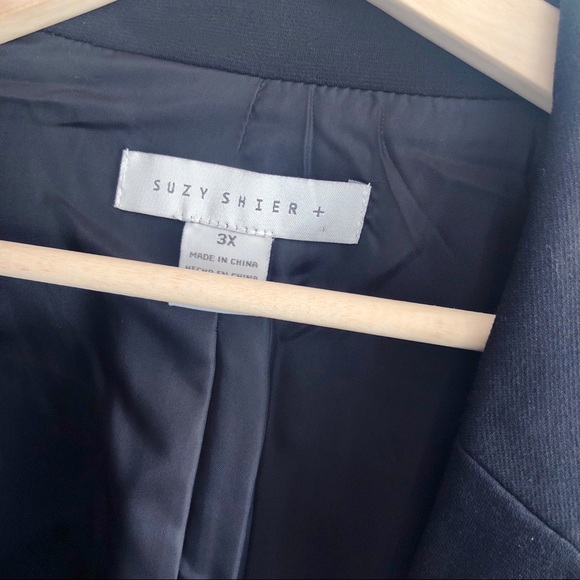 Black Rouched Sleeve Blazer - Picture 3 of 3